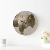 American Bison Große Wanduhr (Zuhause)