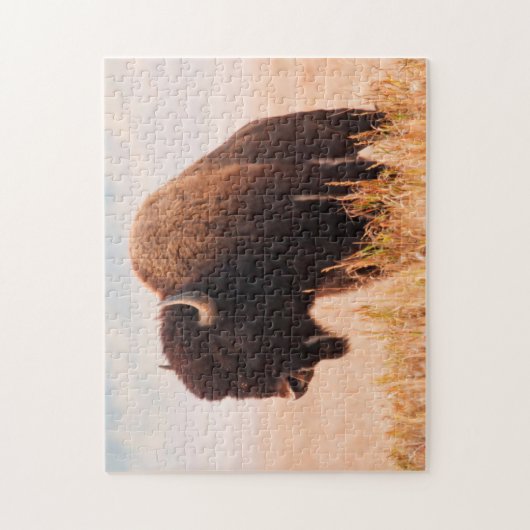 American Bison Herd in Teton 2 Puzzle (Vertikal)