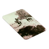 American Bison Hunters (b/w Foto) Magnet (Rechte Seite)