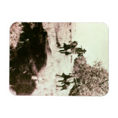 American Bison Hunters (b/w Foto) Magnet (Horizontal)