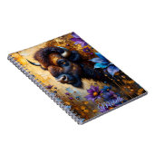 American Bison in textured Flower *Personalize* Notizblock (Rechte Seite)