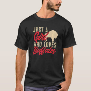 American Bison Kids Just A Girl, die Buffalos Lieb T-Shirt