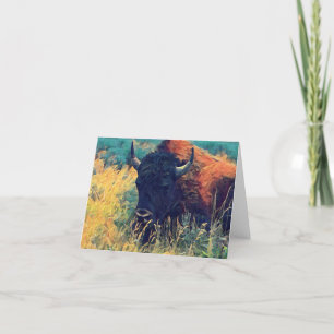 American Bison Note Card Dankeskarte