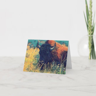 American Bison Note Card Dankeskarte
