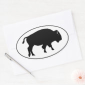 American Bison Oval Logo Ovaler Aufkleber (Umschlag)
