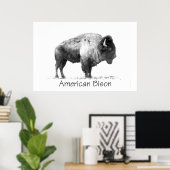 American Bison Poster (Heimbüro)