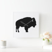 American Bison Quadratische Wanduhr (Zuhause)