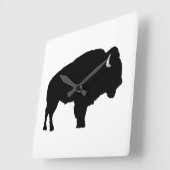 American Bison Quadratische Wanduhr (Winkel)