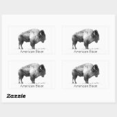 American Bison Rechteckiger Aufkleber (Blatt)