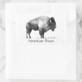 American Bison Rechteckiger Aufkleber (Tasche)