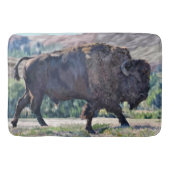American Bison Roaming in Grassland Badematte (Vorderseite)