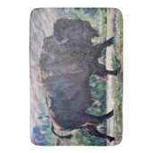 American Bison Roaming in Grassland Badematte (Vorderseite Vertikal)