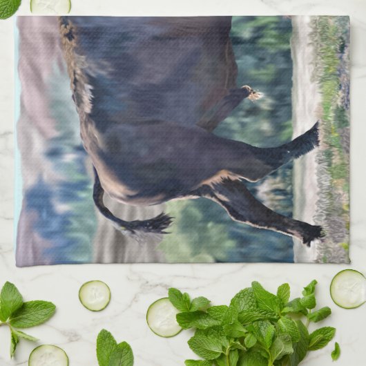 American Bison Roaming in Grassland Geschirrtuch (Gefaltet)