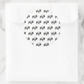 American Bison Runder Aufkleber (Tasche)