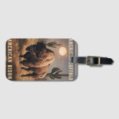 American Bison Sunset Gepäckanhänger (Vorderseite (Horizontal))