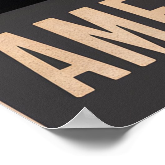 American Bison Sunset Silhouette Poster (Ecke)