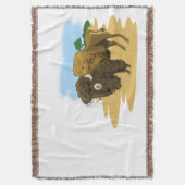 American Bison Throw Blanket Decke (Vorderseite Vertikal)