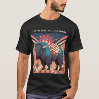 American Bison US Flagge T - Shirt