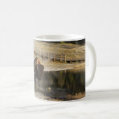 American Bison Yellowstone Wildlife Fotografy Kaffeetasse (VorderseiteRechts)