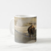 American Bison Yellowstone Wildlife Fotografy Kaffeetasse (Vorderseite Links)