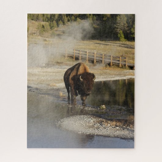 American Bison Yellowstone Wildlife Fotografy Puzzle (Vertikal)