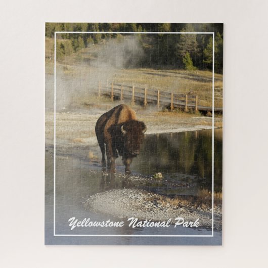 American Bison Yellowstone Wildlife Fotografy Puzzle (Vertikal)