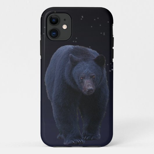 American Black Bear & Starry Sky Wildlife Art Case-Mate iPhone Hülle (Rückseite)