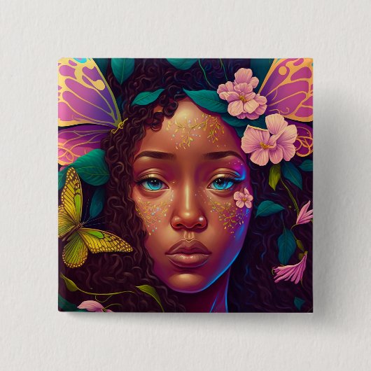 American Black Faiasy Fantasy Art Button (Vorderseite)