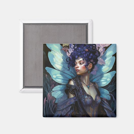 American Black Faiasy Fantasy Art Magnet (Vorderseite/Rückseite)