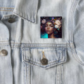 American Black Goddess Queen Fantasy Art B Button (Beispiel)