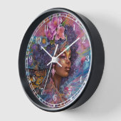 American Black Goddess Queen Fantasy Art C Uhr (Winkel)