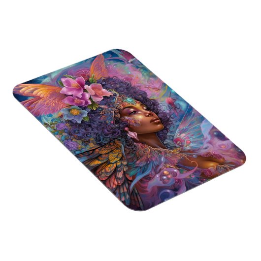 American Black Goddess Queen Fantasy Art M Magnet (Rechte Seite)