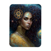 American Black Goddess Queen Fantasy Art M Magnet (Vertikal)