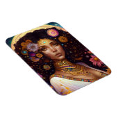 American Black Goddess Queen Fantasy Art Magnet (Rechte Seite)