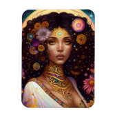American Black Goddess Queen Fantasy Art Magnet (Vertikal)