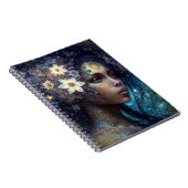 American Black Goddess Queen Fantasy Art Notizblock (Rechte Seite)