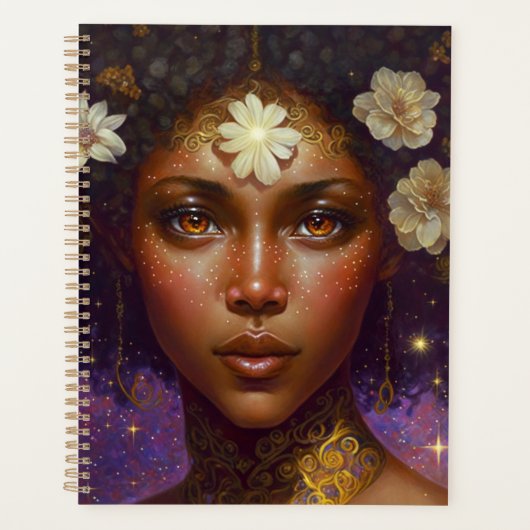 American Black Goddess Queen Fantasy Art P Planer (Vorderseite)