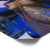 American Black Goddess Queen Fantasy Art P Poster (Ecke)