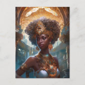 American Black Goddess Queen Fantasy Art P Postkarte (Vorderseite)