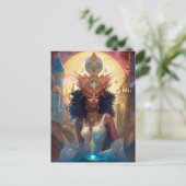 American Black Goddess Queen Fantasy Art P Postkarte (Stehend Vorderseite)