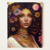 American Black Goddess Queen Fantasy Art Planer (Rückseite)