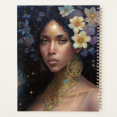 American Black Goddess Queen Fantasy Art Planer (Rückseite)