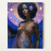 American Black Goddess Queen Fantasy Art Planer (Rückseite)