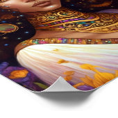 American Black Goddess Queen Fantasy Art Poster (Ecke)