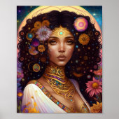American Black Goddess Queen Fantasy Art Poster (Vorne)