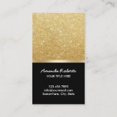 American Black & Gold Hair Stylist Visitenkarte (Rückseite)