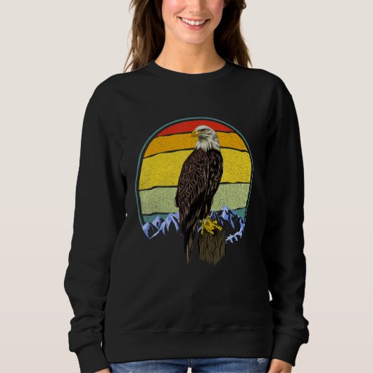 American Blad Eagle Vintag Bird Wildlife Sweatshirt (Vorderseite)