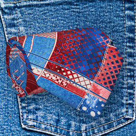 American Blue Jeans Abstrakt Pattern Patriot Krawa Krawatte