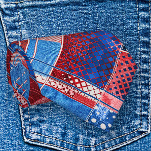 American Blue Jeans Abstrakt Pattern Patriot Krawa Krawatte