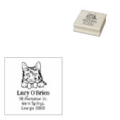 American Bobtail Cat Rücksendeadresse Gummistempel (Stempel)